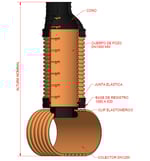 Pozo SANECOR® DN 1000 con base de registro / colector DN1200 (con pates) H=2,5 m